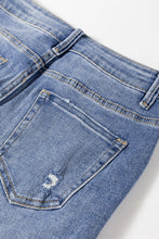 Load image into Gallery viewer, Ashleigh Blue Distressed Raw Hem Straight Leg High Waist Jeans
