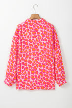Load image into Gallery viewer, Rose Leopard Printed Button Up Loose Shirt
