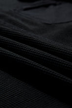 Cargar imagen en el visor de la galería, Black Waffle Knit Oversize Tee and Shorts Set
