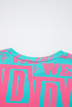 Load image into Gallery viewer, Green Howdy Cowboy Letter Printed Western Fashion Tee
