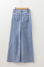 Load image into Gallery viewer, Beau Blue High Waist Button Zip Fly Bell Bottom Jeans
