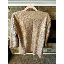 Cargar imagen en el visor de la galería, Vintage Chicos Gold Lace-Trim With Cream Interior Blazer Jacket - Old Money
