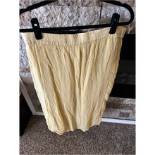 Load image into Gallery viewer, Vintage 80s Boho Button-Front Yellow Lace Midi Skirt
