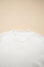 Load image into Gallery viewer, Beige Lace Sleeve Patchwork Faux Two-piece Fuzzy Sweater
