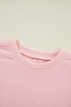 Cargar imagen en el visor de la galería, Light Pink Rhinestone Pearl Puff Half Sleeve Top
