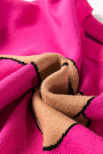 Cargar imagen en el visor de la galería, Hot Pink YEEHAW Cowboy Hat Drop Shoulder Oversized Sweater
