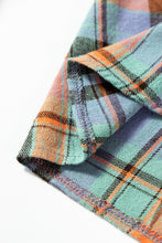 Cargar imagen en el visor de la galería, Orange Plus Size Plaid Print Buttoned Shirt
