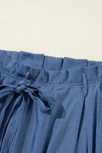 Cargar imagen en el visor de la galería, Wild Wind Belted Frilly Waist Wide Leg Loose Pants
