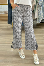 Load image into Gallery viewer, Gray Leopard High Waist Side Bow Straight Leg
