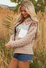 Load image into Gallery viewer, Light French Beige Aztec Quilted Patchwork Western Fashion Jacket
