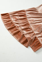 Load image into Gallery viewer, Straw Yellow Mineral Wash Lace-up High Waist Tiered Bell Bottom Pants

