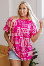 Load image into Gallery viewer, Rose Howdy Cowboy Letter Printed Western Fashion Tee
