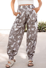 Cargar imagen en el visor de la galería, Khaki Western Cactus Cowgirl Hat Boot Printed Vintage Drawstring Jogger Pants
