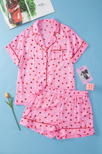 Cargar imagen en el visor de la galería, Pink Valentine Heart Shape Print Plus Size Sleepwear
