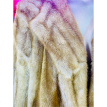 Load image into Gallery viewer, Vintage Tissavel 100% Acrylic Long Faux Fur Coat in Light Brown with Belt
