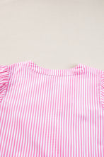 Cargar imagen en el visor de la galería, Pink Ricrac Block Accent Puff Short Sleeve Flowy Plus Dress
