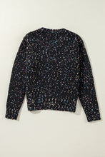 Cargar imagen en el visor de la galería, Black Multicolor Confetti Sweater Cardigan
