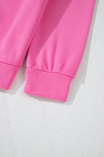 Cargar imagen en el visor de la galería, Bright Pink Solid Seamed Zipper Jacket and Drawstring Waist Pants Set
