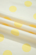 Load image into Gallery viewer, Yellow Color Block Patchwork Polka Dot Wide Leg Pant Set
