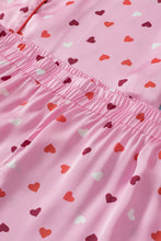 Cargar imagen en el visor de la galería, Pink Valentine Heart Shape Print Plus Size Sleepwear
