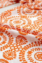 Cargar imagen en el visor de la galería, Orange Boho Retro Flower Print Wide Leg Pants
