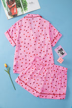 Cargar imagen en el visor de la galería, Pink Valentine Heart Shape Print Plus Size Sleepwear
