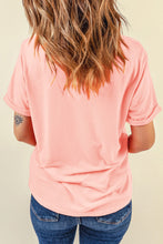 Load image into Gallery viewer, Pink He is Risen Easter Bunny Leopard Cross Graphic Tee
