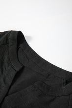 Cargar imagen en el visor de la galería, Black 3/4 Sleeve Button Up Long Kimono
