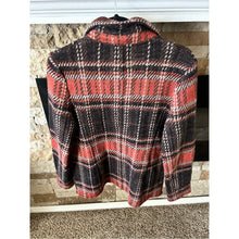 Load image into Gallery viewer, KEREN hart Vintage 70s 100% Wool Plaid Jacket in Rust and Brown

