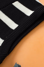 Cargar imagen en el visor de la galería, Black Stripe Zipped Collar Knit Sweater Tank
