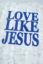 Cargar imagen en el visor de la galería, Gray Love Like Jesus Camouflage Oversized T Shirt
