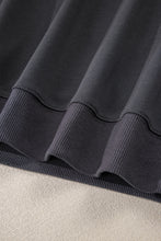 Load image into Gallery viewer, Dark Grey Varsity Striped Detail Drop Shoulder Oversized Sweatshirt
