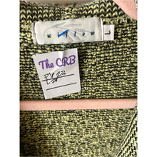 Load image into Gallery viewer, Willow Green and Black Lagenlook Textured Knit Cardigan with 90s Buttons
