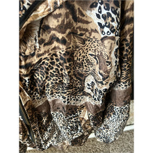Load image into Gallery viewer, Vintage 90s Fuda International Leopard Cheetah Print Zip Up Bomber Windbreaker
