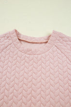 Load image into Gallery viewer, Delicacy Braided Texture Ruffle Hem Top Drawstring Loose Pants Set
