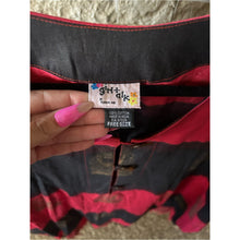 Load image into Gallery viewer, Vintage One Size 100% Cotton Red &amp; Black Egyptian Striped Relaxed Two Piece Set
