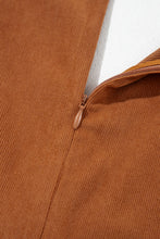 Load image into Gallery viewer, Cinnamon Solid Color Tie V Neck Sleeveless Corduroy Romper
