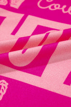 Load image into Gallery viewer, Rose Howdy Cowboy Letter Printed Western Fashion Tee
