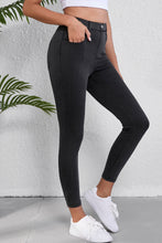 Load image into Gallery viewer, Black Skinny Fit Ankle High Waist Jeans
