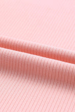 Load image into Gallery viewer, Pink Dotty Mesh Ruffle Sleeve Ribbed Knit Top
