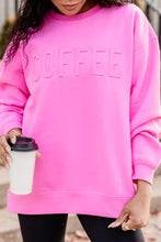 Load image into Gallery viewer, Bonbon COFFEE Letter Embossed Casual Sweatshirt
