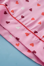 Cargar imagen en el visor de la galería, Pink Valentine Heart Shape Print Plus Size Sleepwear
