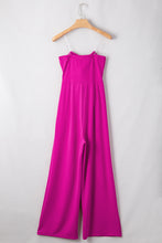 Cargar imagen en el visor de la galería, Bright Pink Bowknot Strapless Wide Leg Jumpsuit
