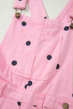 Cargar imagen en el visor de la galería, Phalaenopsis Polka Dot Print Bib Pocket Denim Barrel Overalls Jumpsuit
