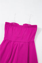 Cargar imagen en el visor de la galería, Bright Pink Bowknot Strapless Wide Leg Jumpsuit
