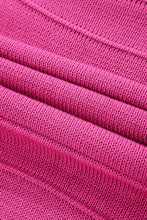 Cargar imagen en el visor de la galería, Hot Pink Bow Knot Cut Out Round Neck Loose Sweater
