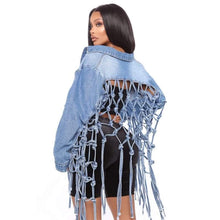 Load image into Gallery viewer, Knotted Jean Jacket 2X
