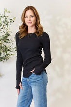 Load image into Gallery viewer, Culture Code Full Size Ribbed Round Neck Long Sleeve Top
