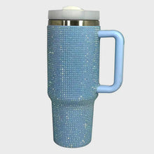 Cargar imagen en el visor de la galería, Rhinestone Stainless Steel Tumbler with Lid and Straw
