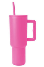 Cargar imagen en el visor de la galería, Monochromatic Stainless Steel Tumbler with Matching Straw
